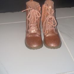 Pink Glitter Girl Boots