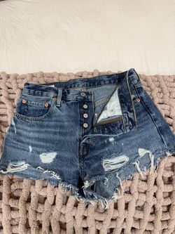 Levi's Distressed Denim Cut-Off Shorts