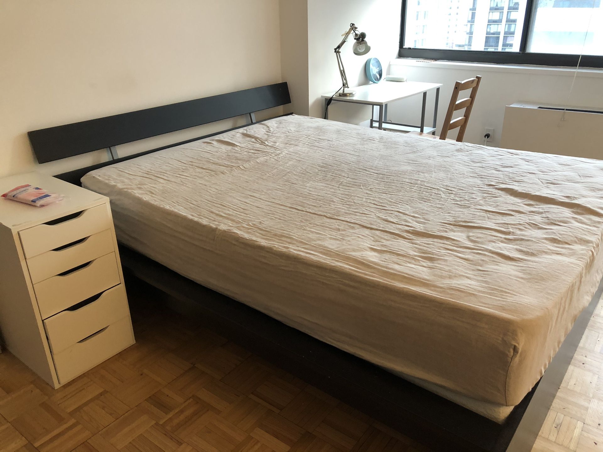 IKEA Queen Bed Frame and Two Matress