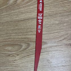 12-inch Diablo bi-metal reciprocating saw blade designed for general-purpose cutting