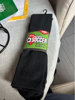 Black soccer socks medium size