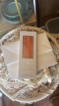 Tapered orange candles