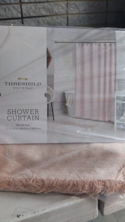 Threshold shower curtain