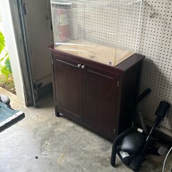 Fish Tank And Cabinet With  Extra Decor For Tank