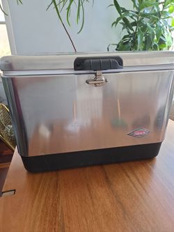 Coleman steel cooler