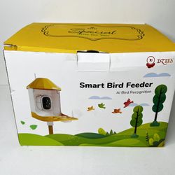 Dzees Smart Bird Feeder with Camera, 32G Card, AI Identify Birds Species, Capture Bird Video