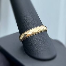 Vintage Jewelry 14k solid yellow  gold rhombic band ring size 11