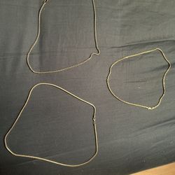 3 sterling silver 20 inch chains 