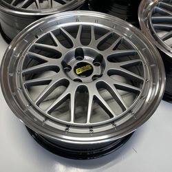 19” NEW BBS LM Forged Replica Wheels Rims Squared Set 19x8.5 +38 (5x114.3)   Fits Most Toyota Lexus Subaru Infiniti Tesla Mustang G35 Q50 Q60 G37 300Z