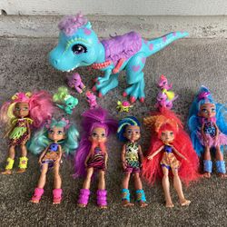 Cave Club Dolls And Dinosaurs