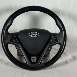 Hyundai Veloster Leather Steering Wheel w/ Cruise & Audio Controls