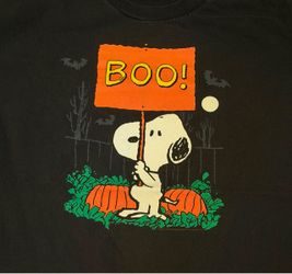 Vintage Snoopy Halloween BOO T Shirt XL Peanuts Delta