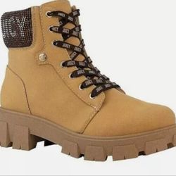 Juicy Couture Jinger Honey Combat Boots Women's Size 6.5 8.5 9 11 M~New with Box