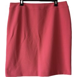 Tahari ASL Women's Stretch Hidden Zip Closure Mini Skirt Pink Size 16