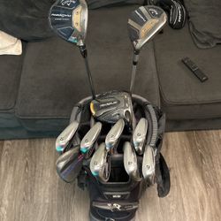 Golf Club Set With Cart Bag