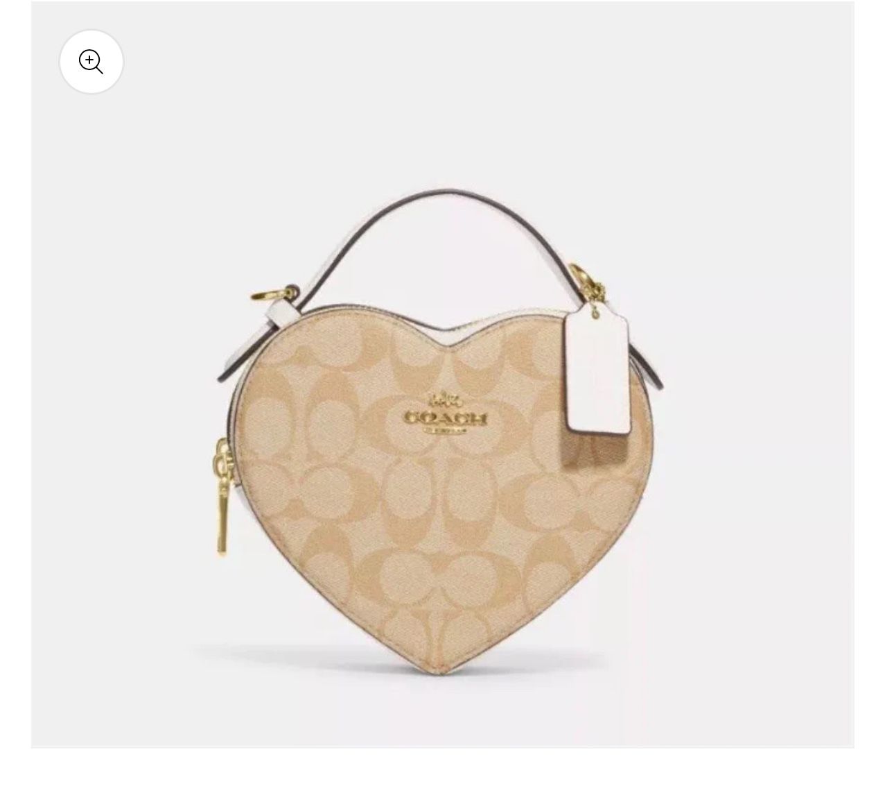heart shaped coach purse