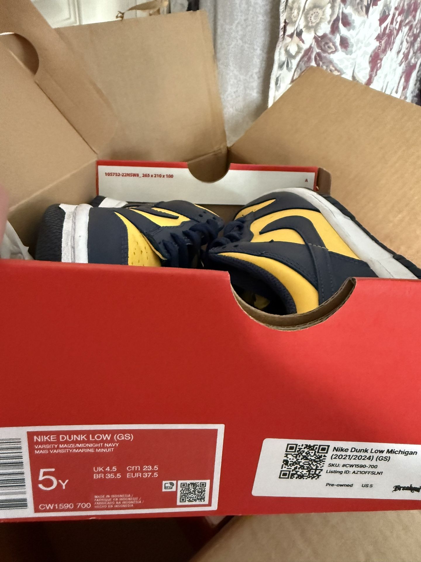 Nike Dunk Low Michigan (2021/2024) (GS)