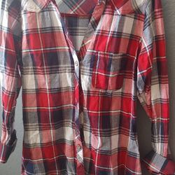 Maurices Womens Plaid Long Sleeve