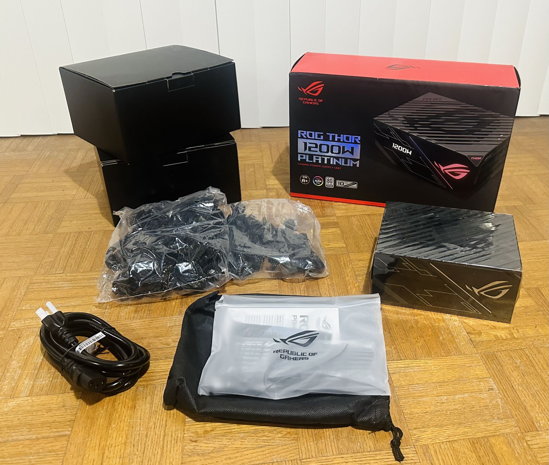 NEW Open Box ASUS Rog Thor 1200 Certified 1200W Fully Modular RGB Power Supply with LiveDash Oled Panel