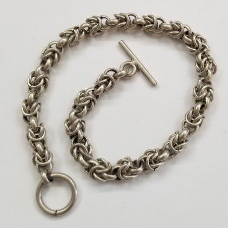 Silver Plated Bracelet With Toggle Clasp 