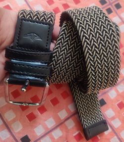 Brand New Docker Brand Braided Stretch Belt with Silver Tone Buckle ✨🖤