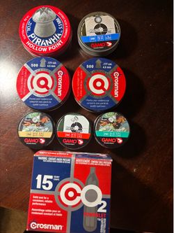 Air rifle pellets .177 + .22 + co2