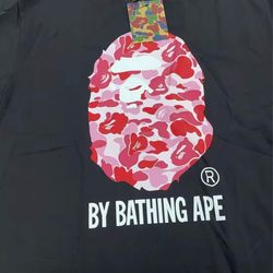 A Bathing Ape BAPE Pink Red Camo Ape Tee
