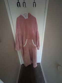 Pink Oversized Hoodie Blanket Sweatshirt