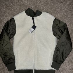 Olive Green and cream Jacket 