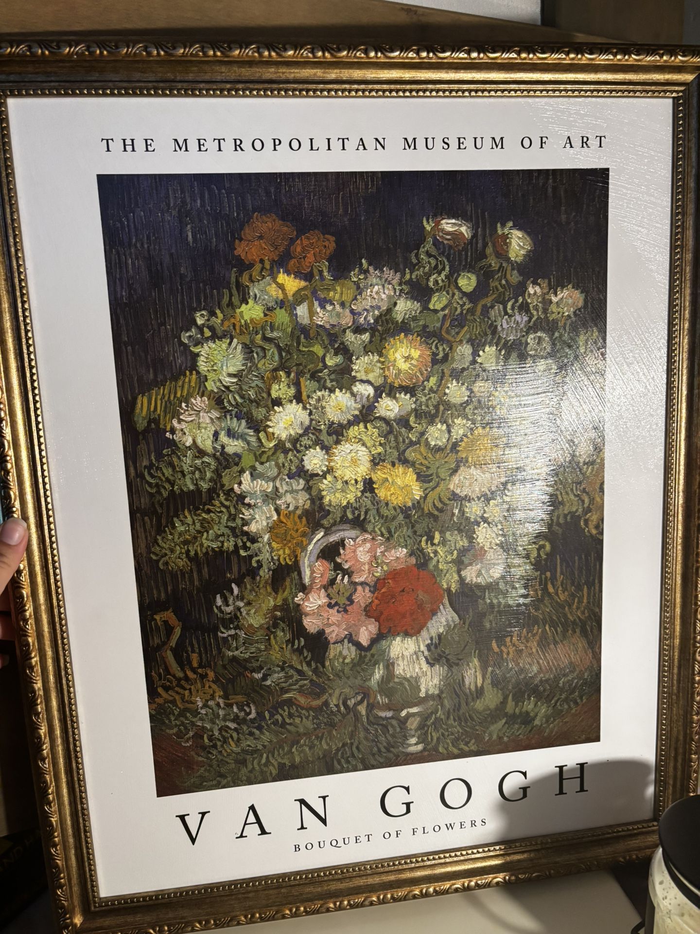 Van Gogh Framed Art - The Met "Bouquet of Flowers"