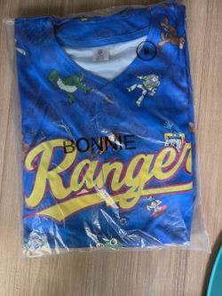Texas rangers toy story jersey size medium