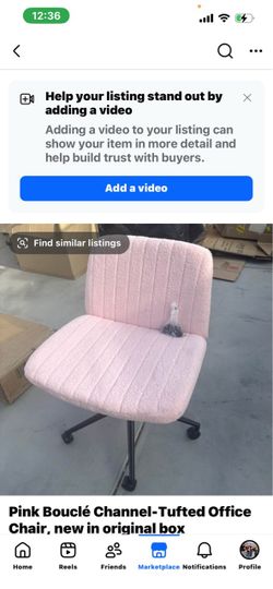 Pink oversized office chair