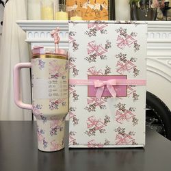 stanley StanleyQuencher H2.0 Tumbler With Handle And Straw 40 Oz | Position Lid | Cup Holder Compatible For Travel | Insulated Stainless Steel Cup