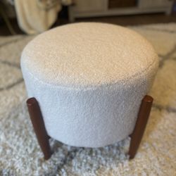 Round Ottoman with Wooden Legs - Threshold™ designed with Studio McGee 