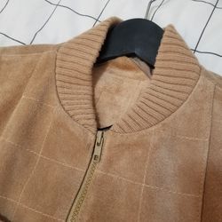 Mens Leather Suede Jacket Italy Size M