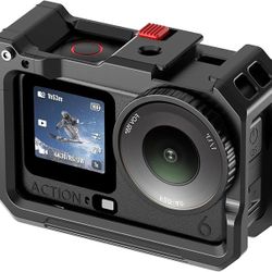 Aluminum Alloy Camera Cage Compatible with DJI Osmo Action 6 Camera Accessories