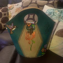 👜👗nueva Sin Uso, única En Diseño Y Cuero Original Cartera Artesanal 