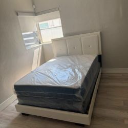 Full Size Bed Frame Set New Bed With Mattress And Box spring Full Size Bed 