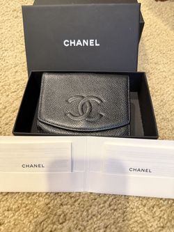 CHANEL Compact Flap Wallet Caviar Skin Coin Case