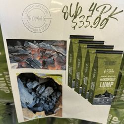 Wood Lump 32 Pound (4) Bags Total 