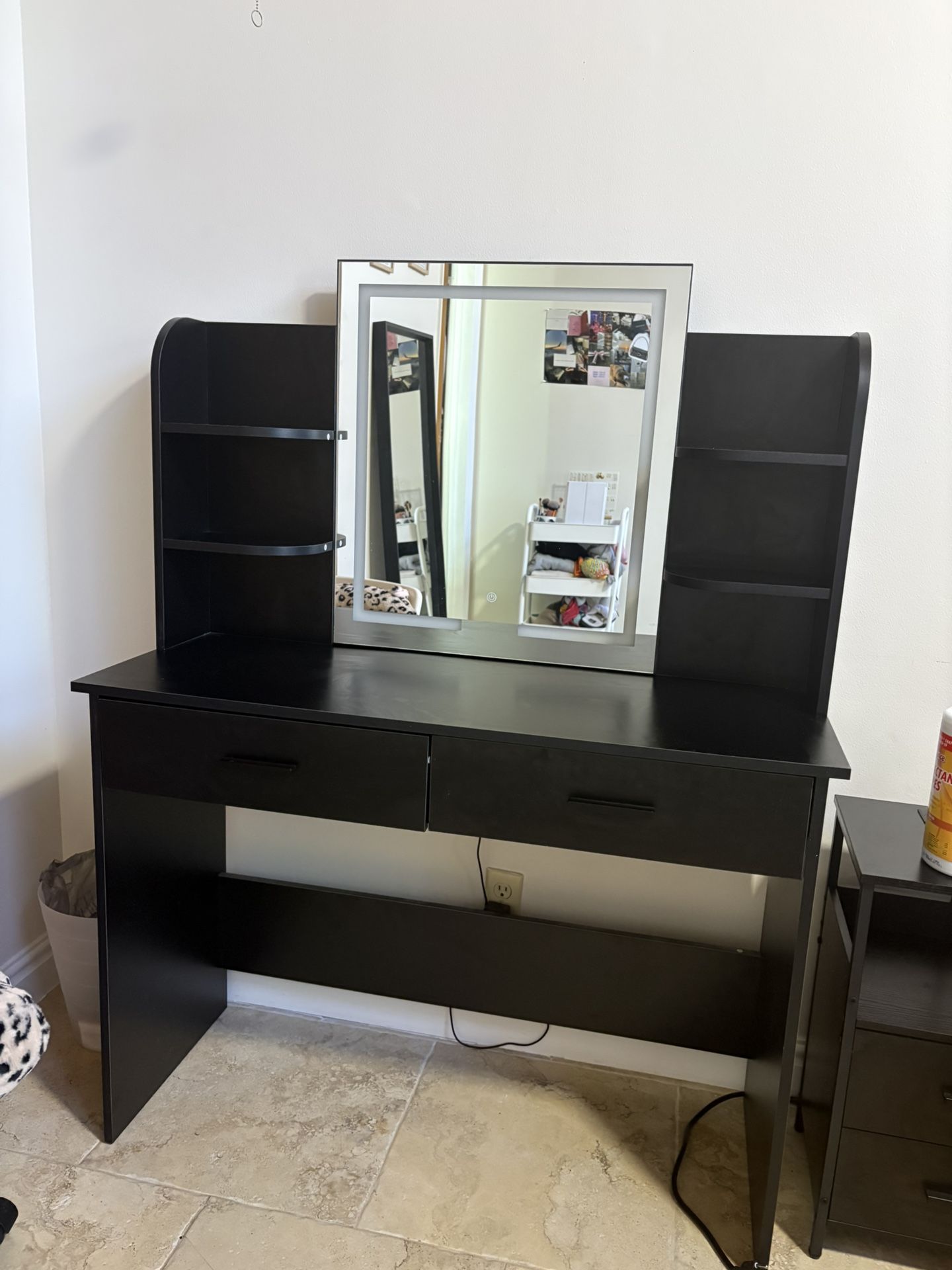 Black Makeup Vanity