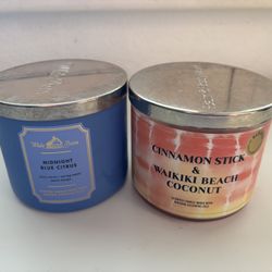Bath and Body Works candles, used  $6 for both or $3 each. They smell nice, just not my favorites 