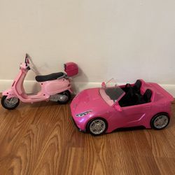 Barbie Doll Car And Motorcycle