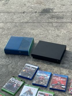 Xbox one x and Xbox 360 +games