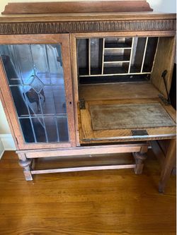 Vintage Desk with Glass window