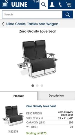 Uline Gravity Love seat