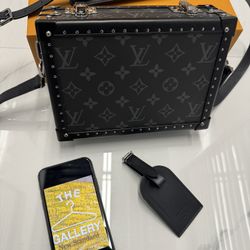 Louis Vuitton LV Clutch Trunk Monogram Eclipse Bag Purse