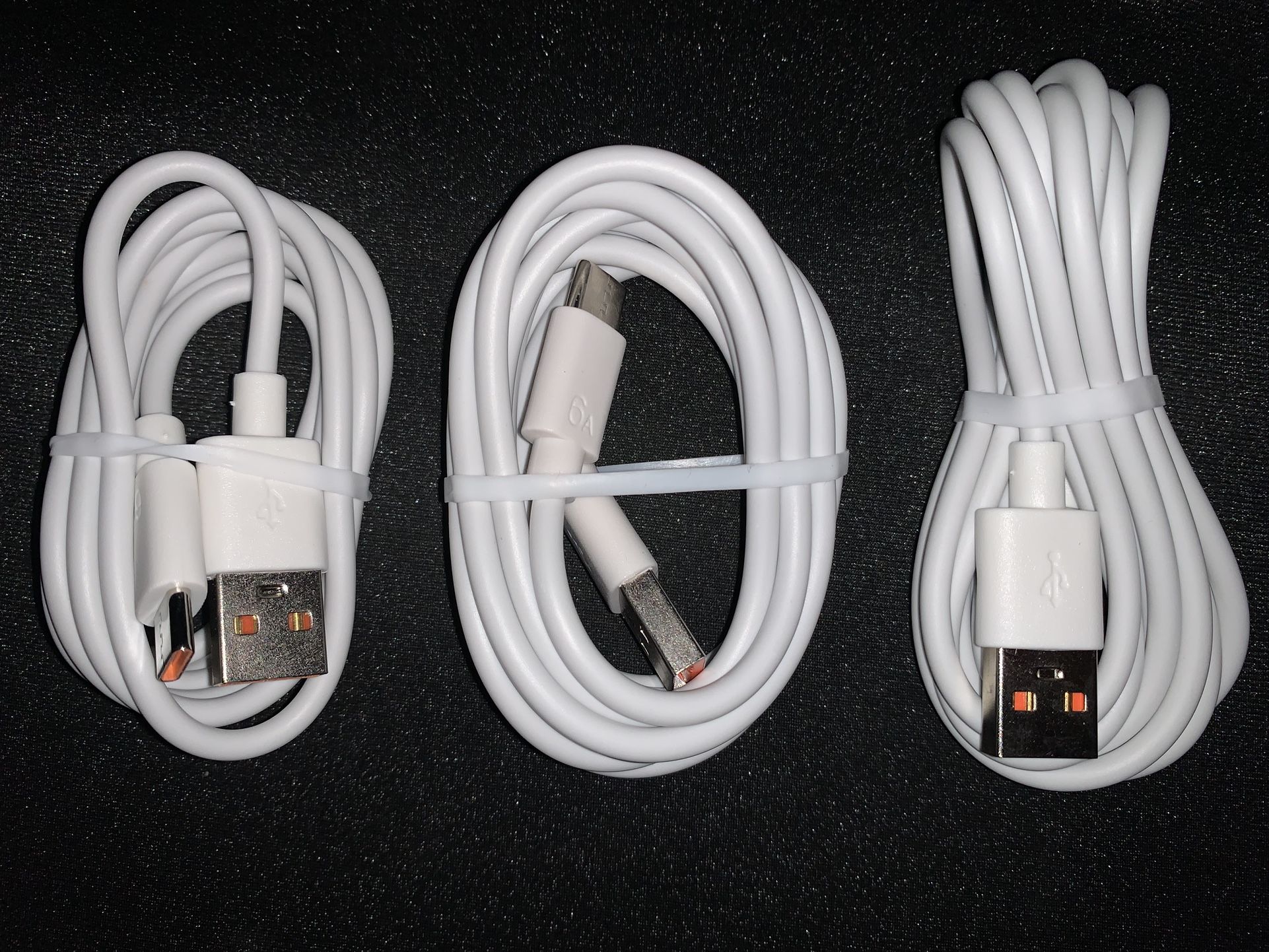 3 Pack USB-A to USB-C Fast Charging Cables – Android Phones & iPhone 15 and Newer Compatible (Charger Cord Set)