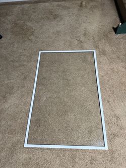 Screen Door Glass Panel Insert – 28" x 44", White Aluminum Frame