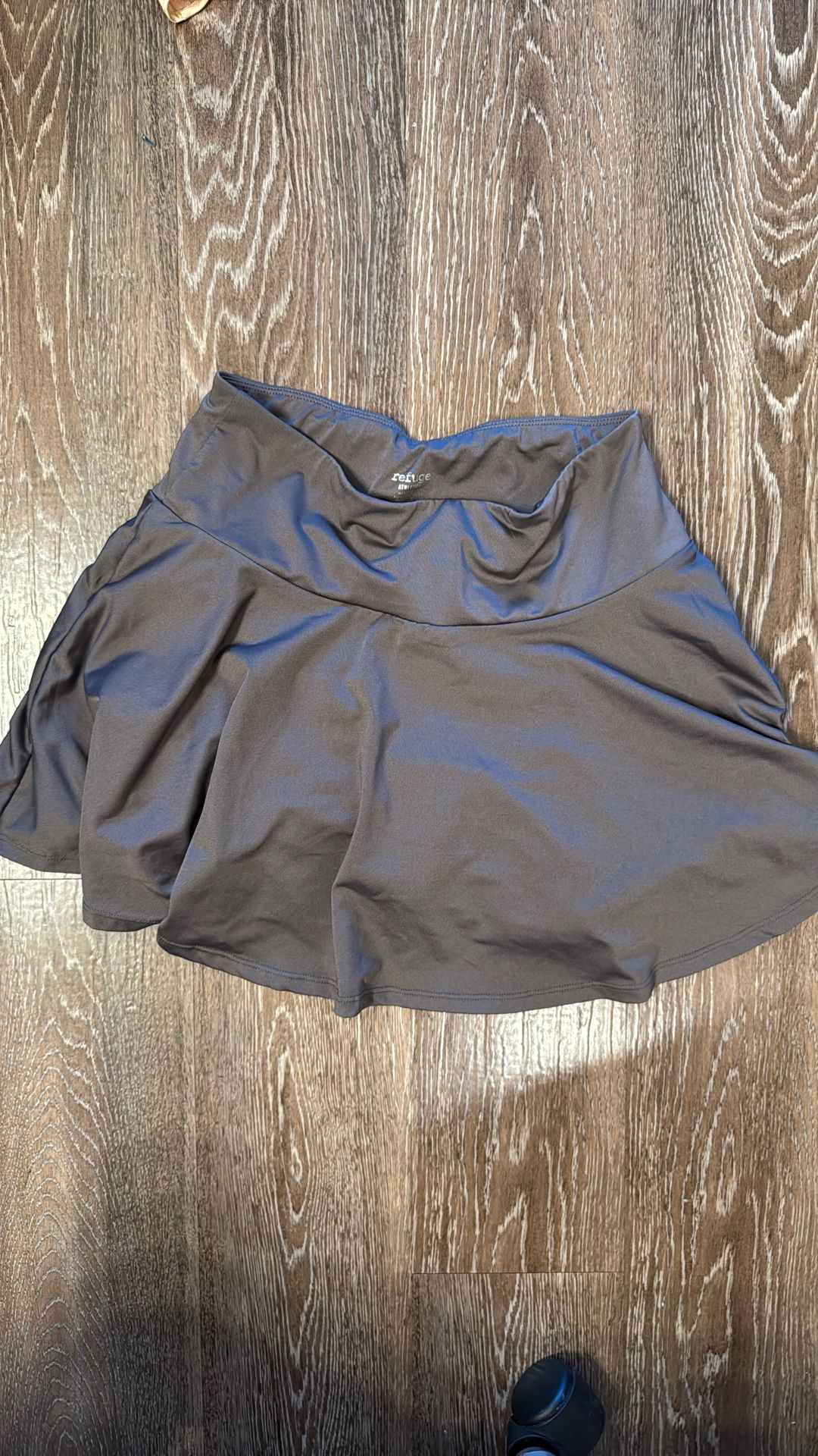 neutral brown skirt